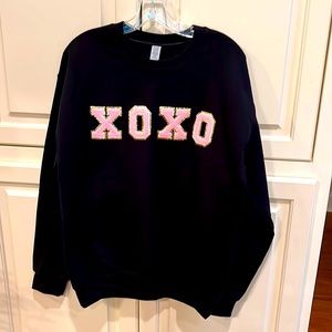 XOXO Black cotton blend sweatshirt